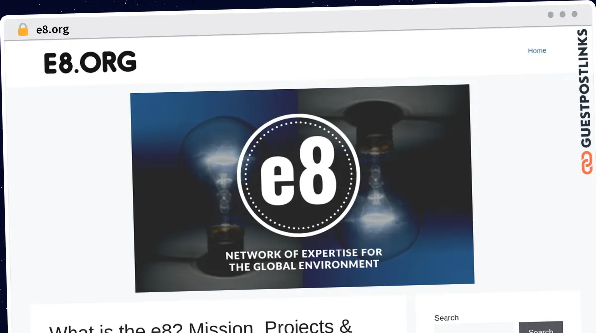 Publish Guest Post on e8.org
