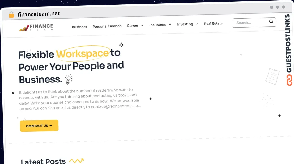 Publish Guest Post on financeteam.net