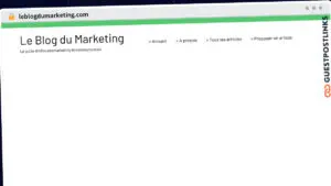 Publish Guest Post on leblogdumarketing.com