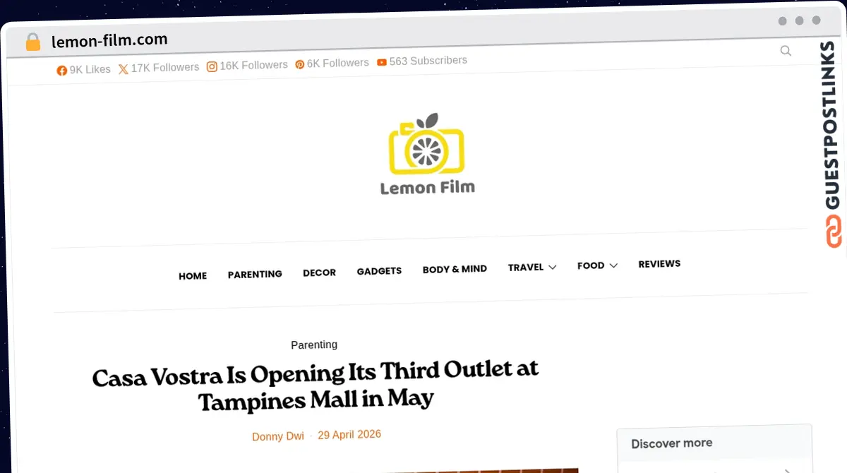 Publish Guest Post on lemon-film.com
