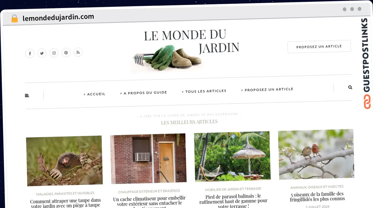 Publish Guest Post on lemondedujardin.com