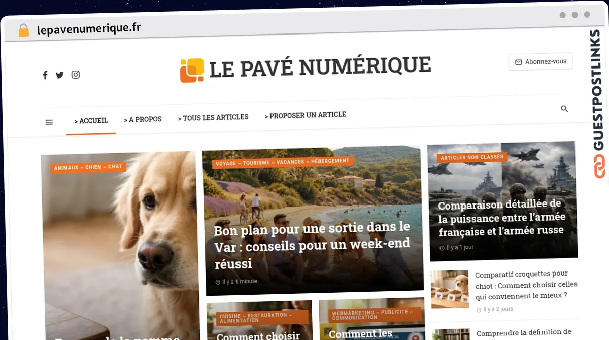 Publish Guest Post on lepavenumerique.fr