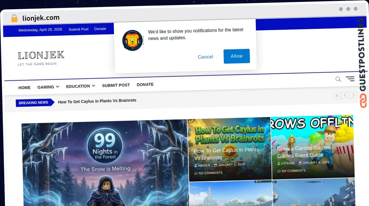 Publish Guest Post on lionjek.com