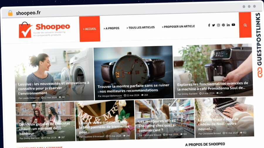 Publish Guest Post on shoopeo.fr