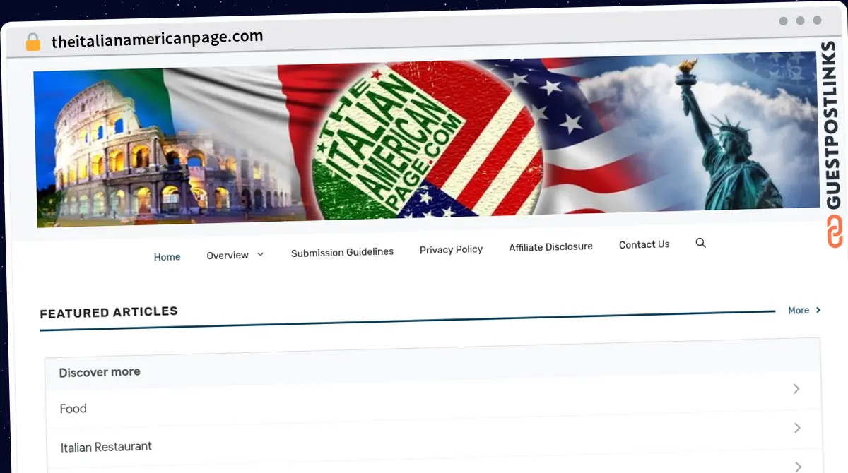 Publish Guest Post on theitalianamericanpage.com