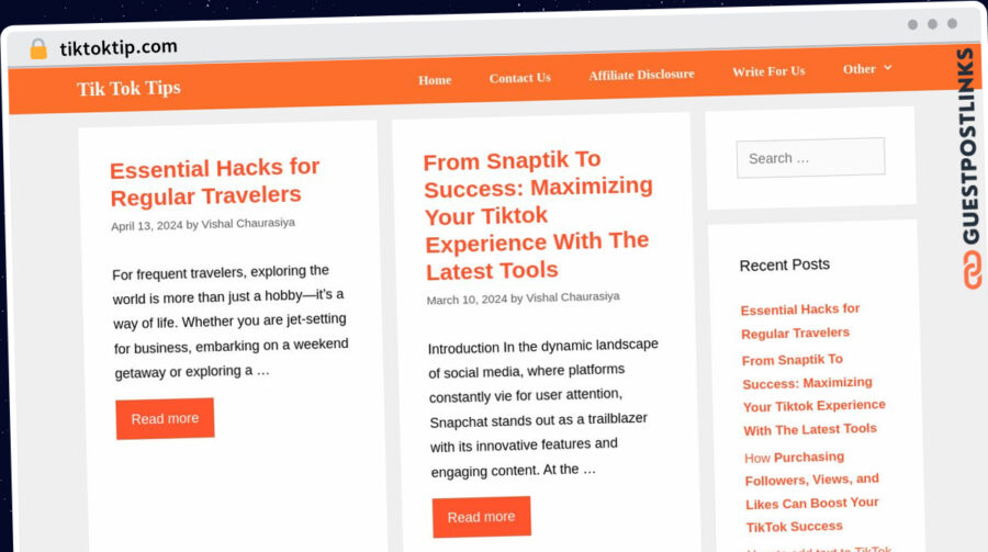 Publish Guest Post on tiktoktip.com