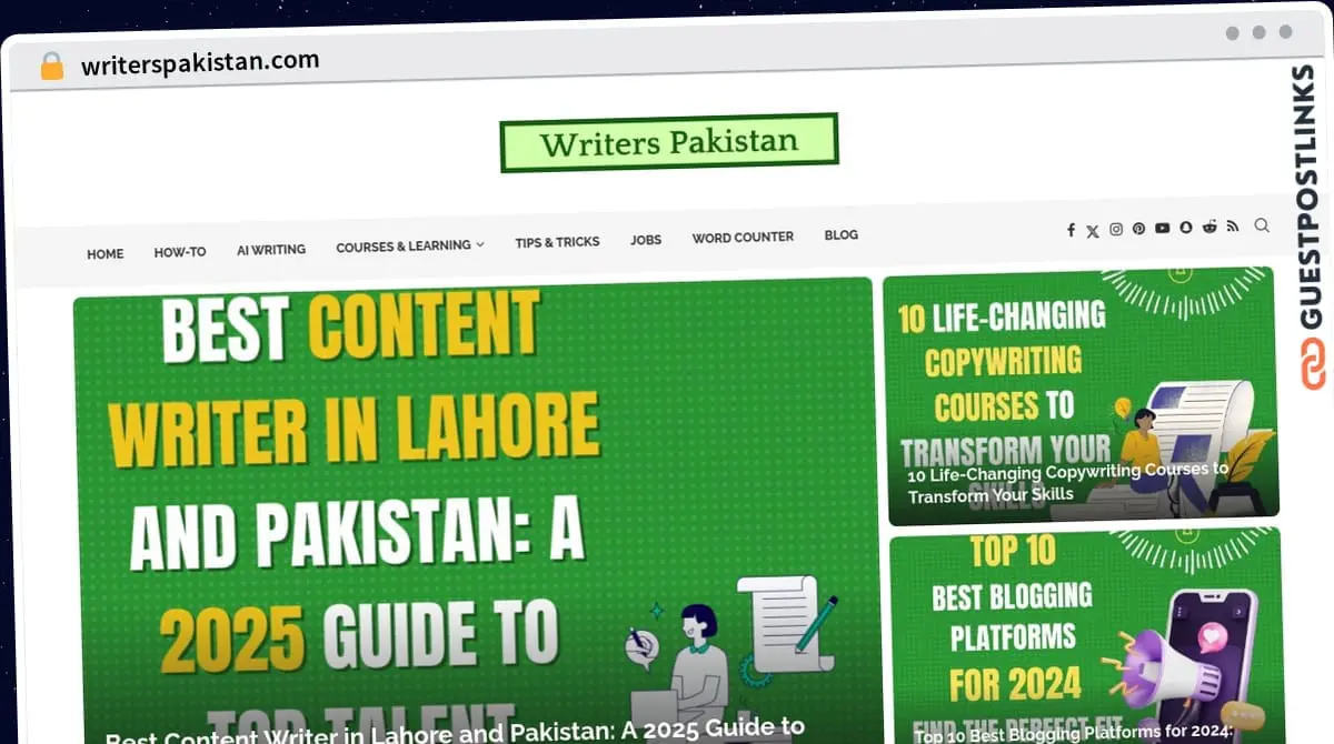 Publish Guest Post on writerspakistan.com