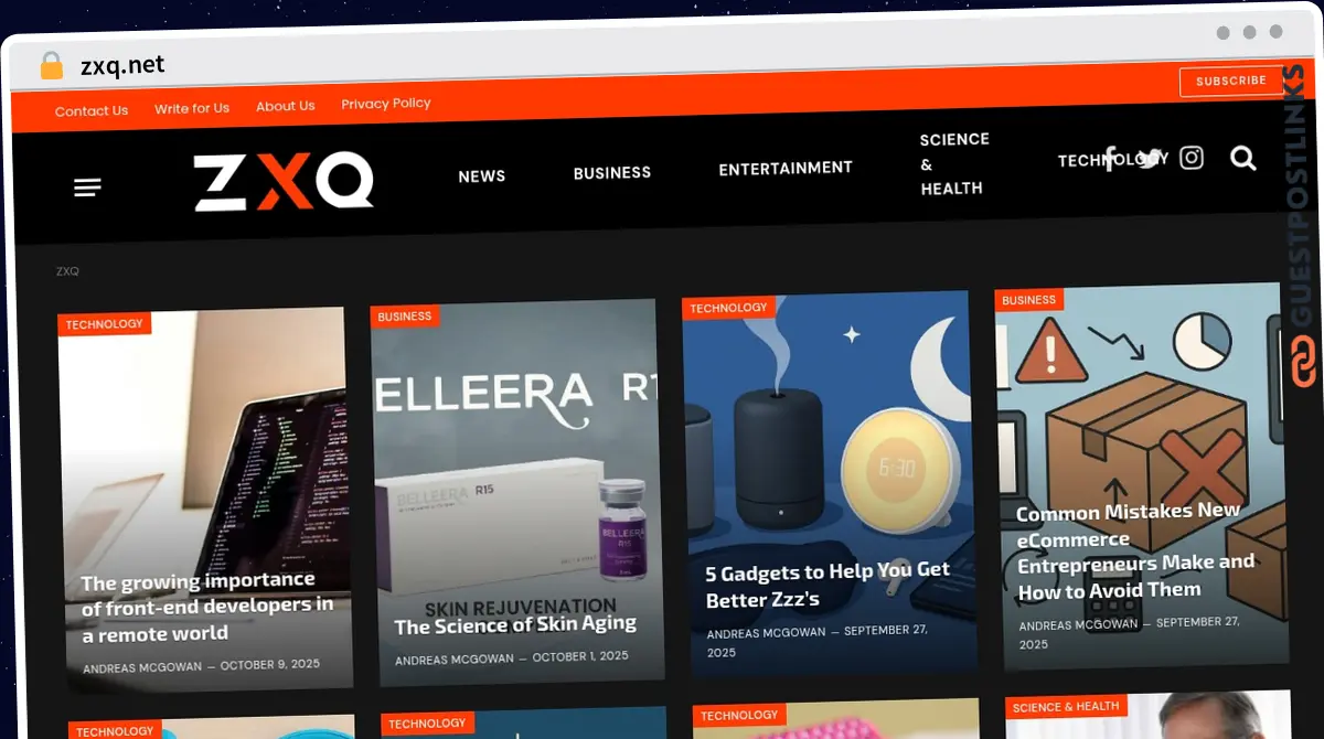 Publish Guest Post on zxq.net