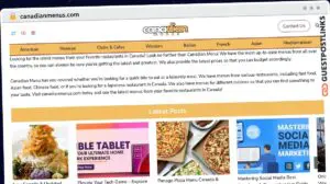 Publish Guest Post on canadianmenus.com