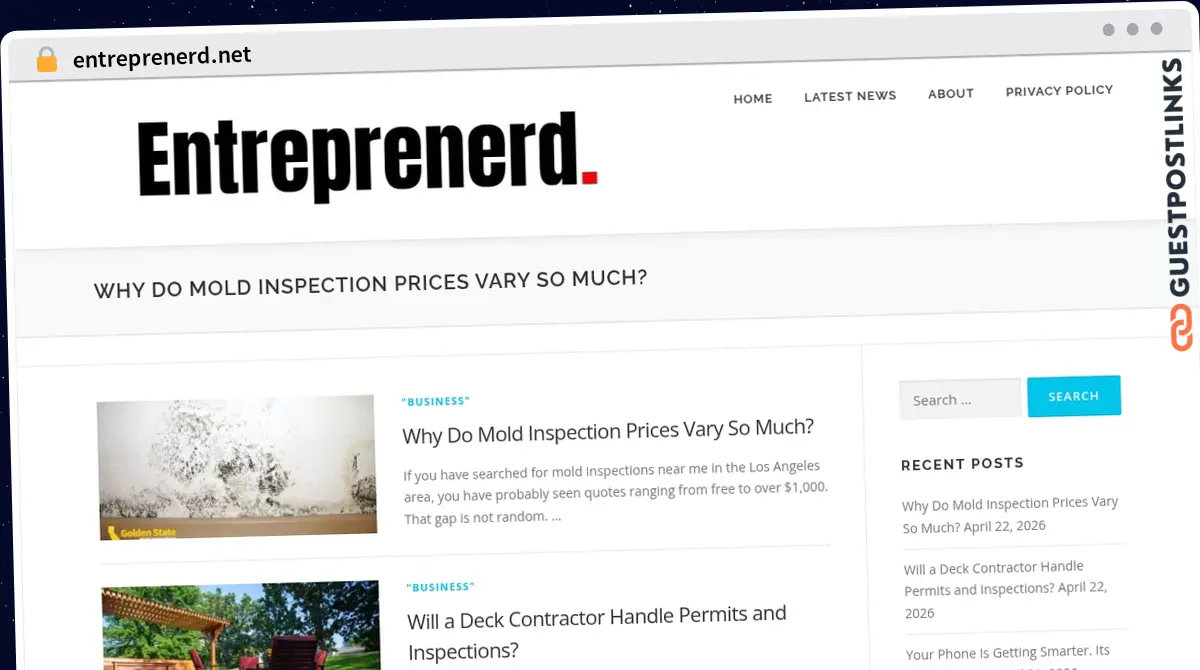 Publish Guest Post on entreprenerd.net