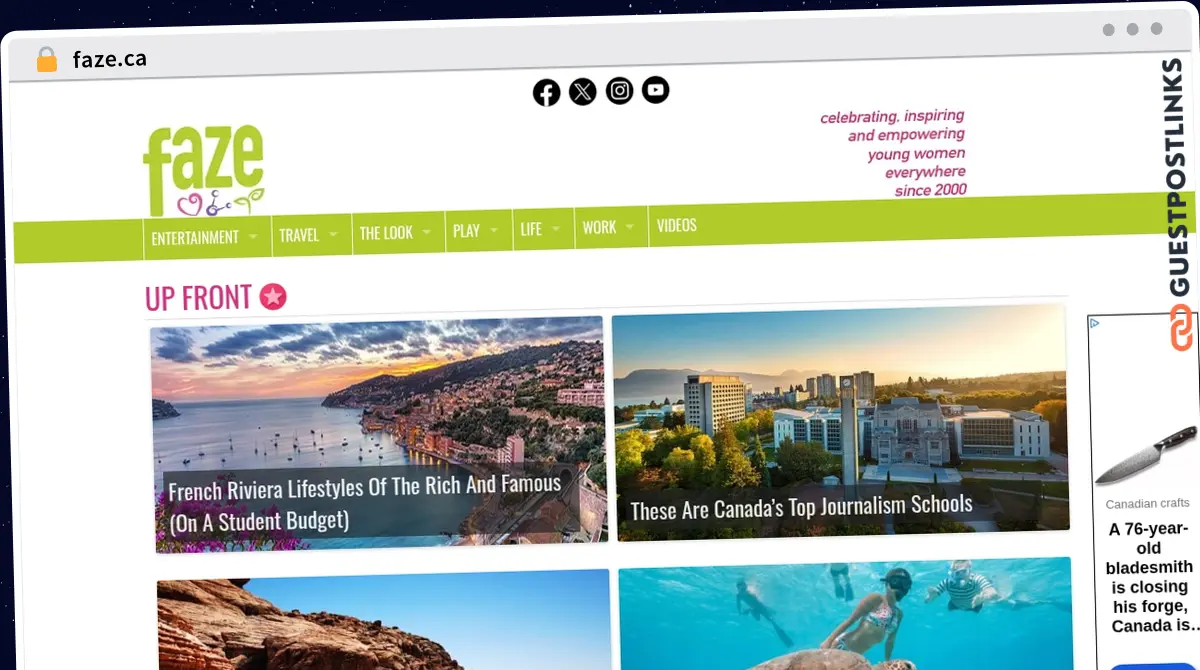 Publish Guest Post on faze.ca