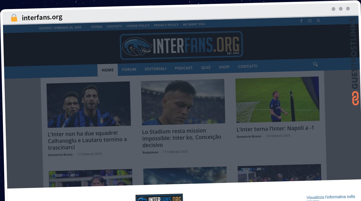 Publish Guest Post on interfans.org