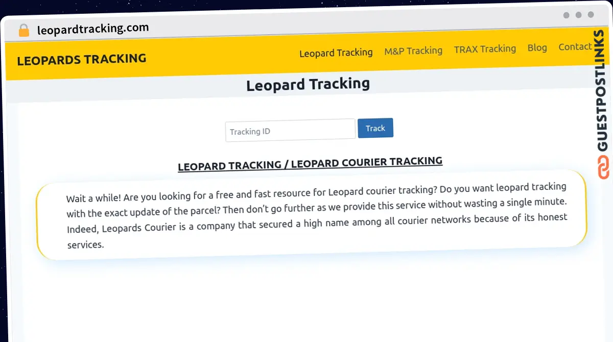Publish Guest Post on leopardtracking.com