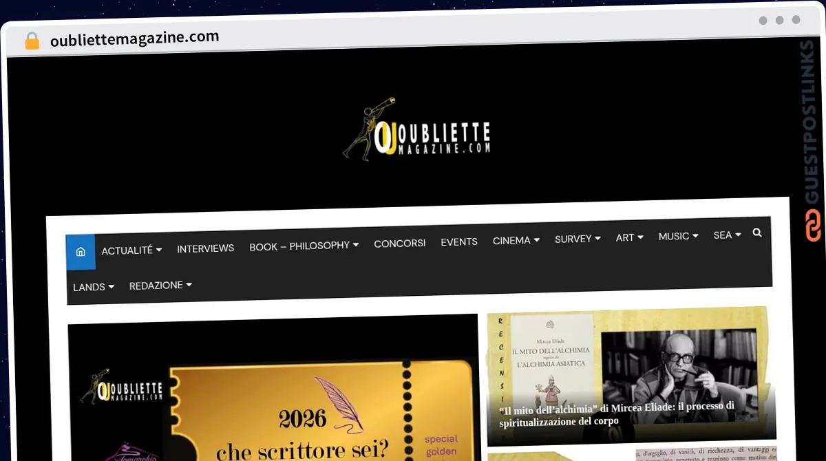 Publish Guest Post on oubliettemagazine.com