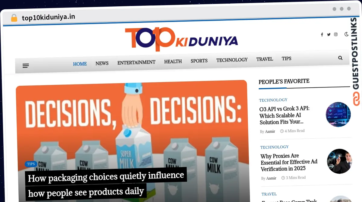 Publish Guest Post on top10kiduniya.in