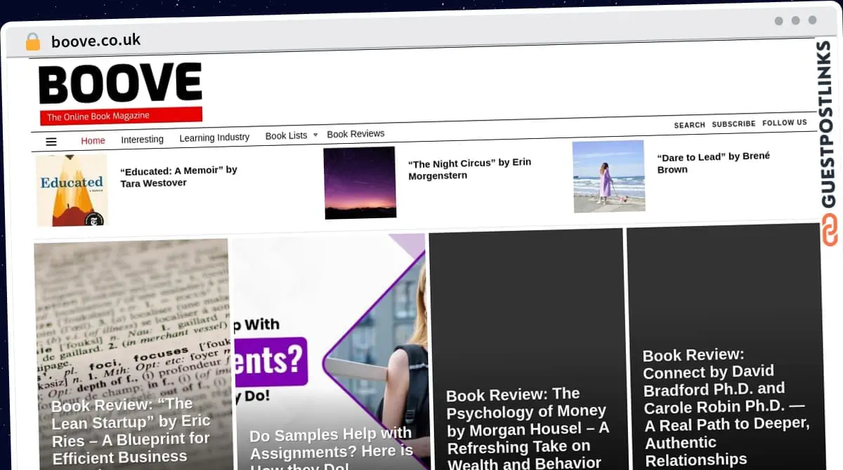 Publish Guest Post on boove.co.uk