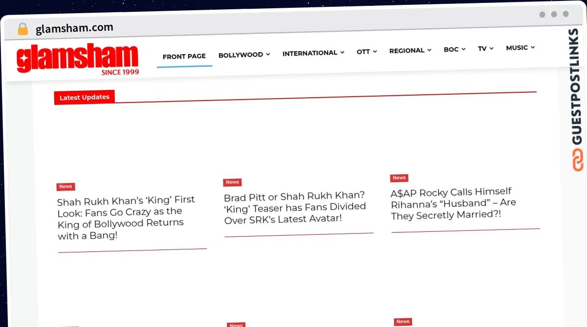 Publish Guest Post on glamsham.com