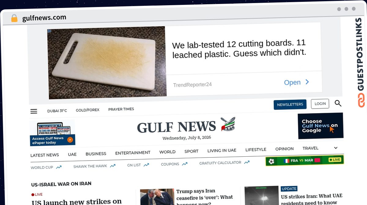 Publish Guest Post on gulfnews.com
