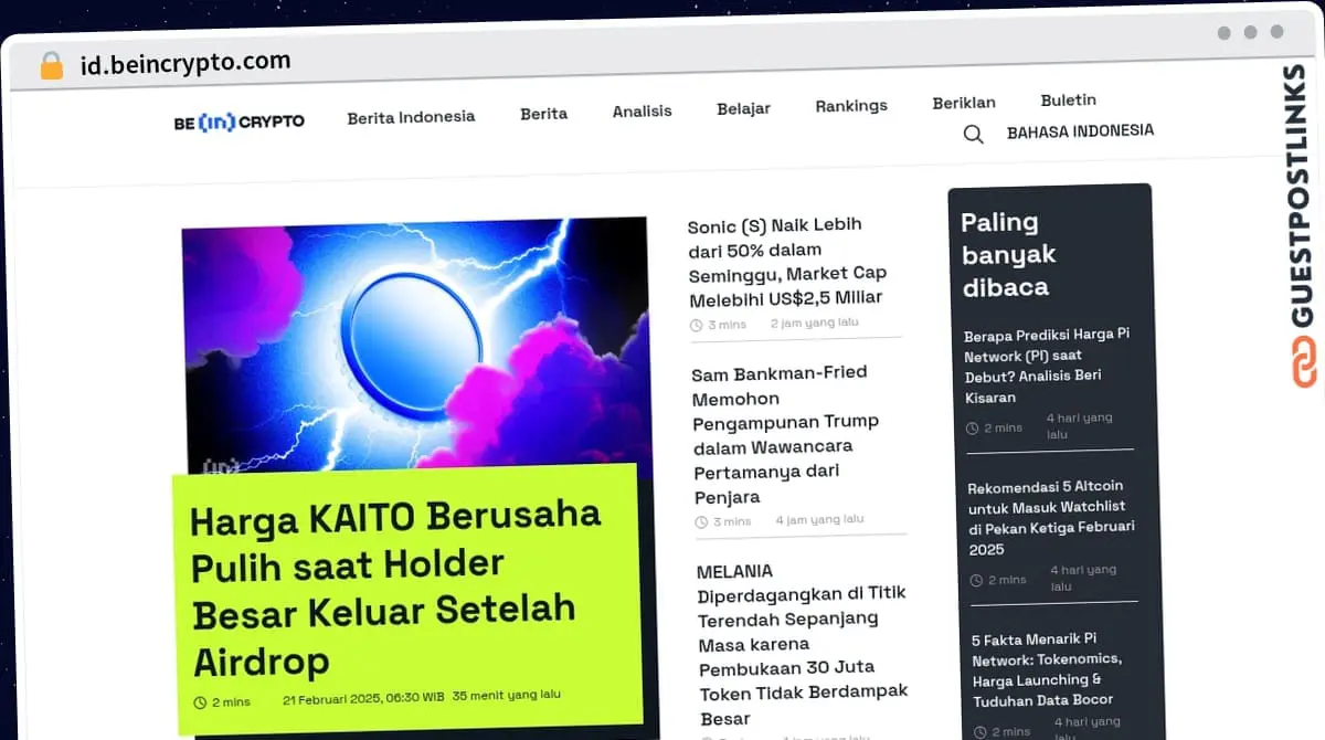 Publish Guest Post on id.beincrypto.com