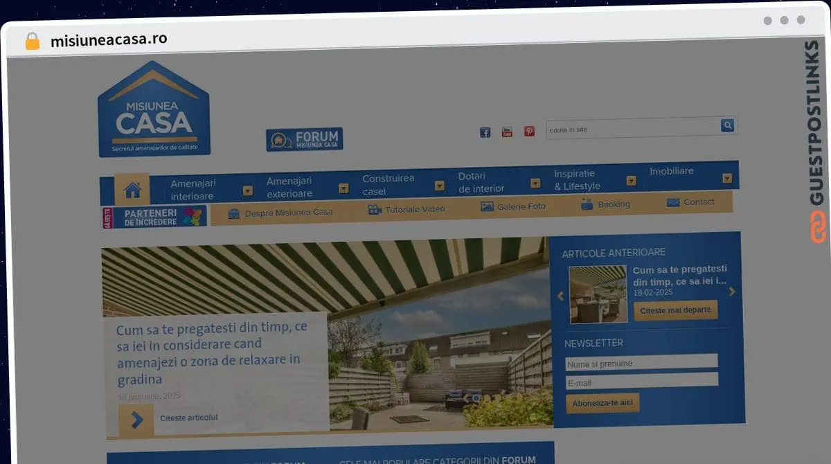 Publish Guest Post on misiuneacasa.ro