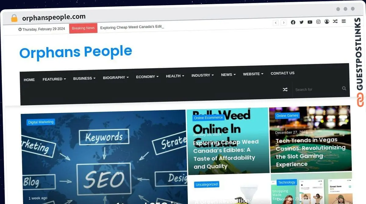 Publish Guest Post on orphanspeople.com