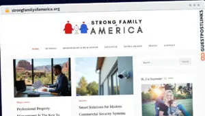 Publish Guest Post on strongfamilyofamerica.org