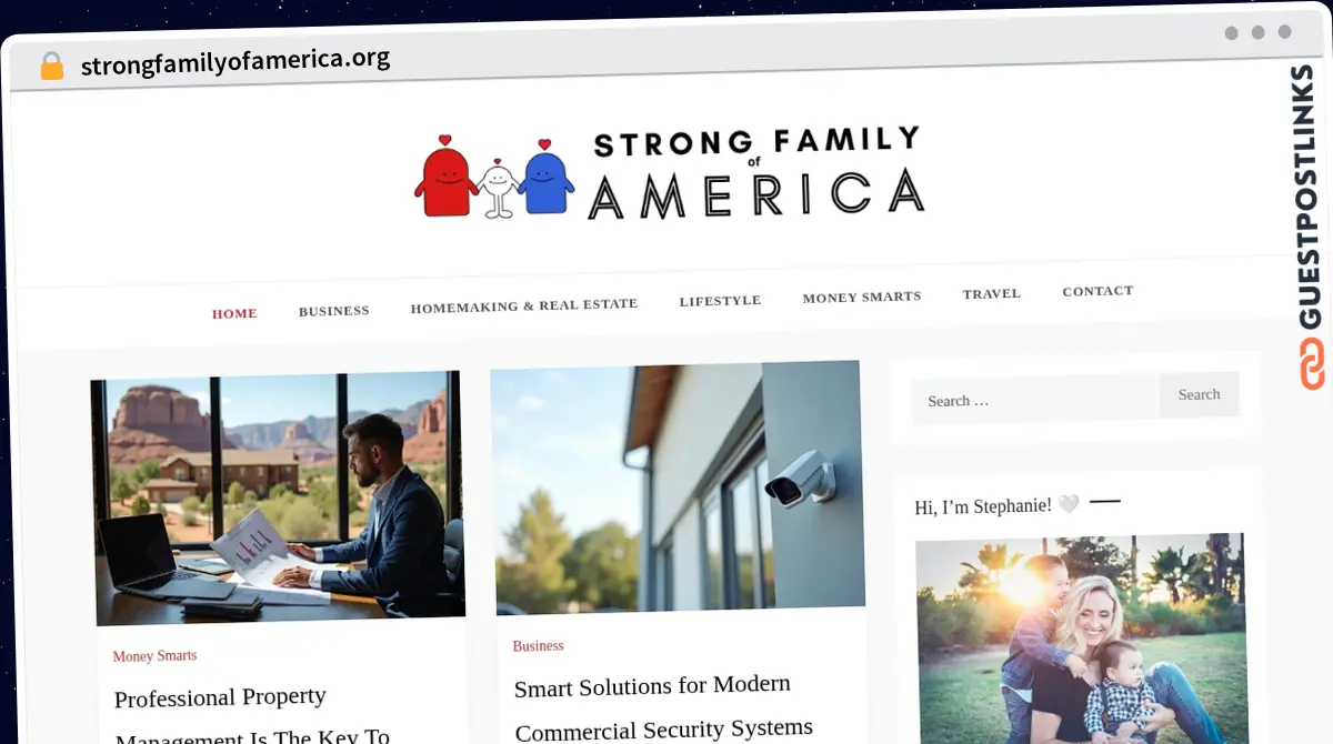 Publish Guest Post on strongfamilyofamerica.org