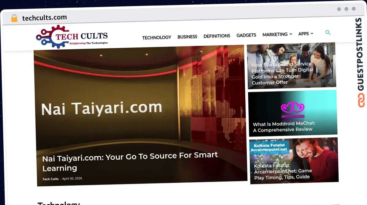 Publish Guest Post on techcults.com