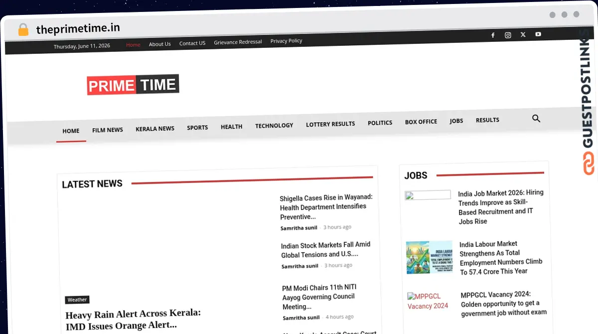 Publish Guest Post on theprimetime.in