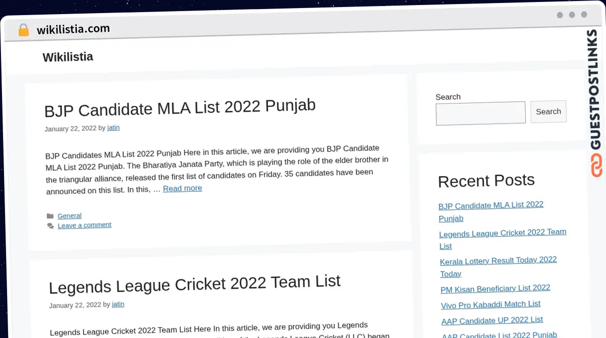 Publish Guest Post on wikilistia.com