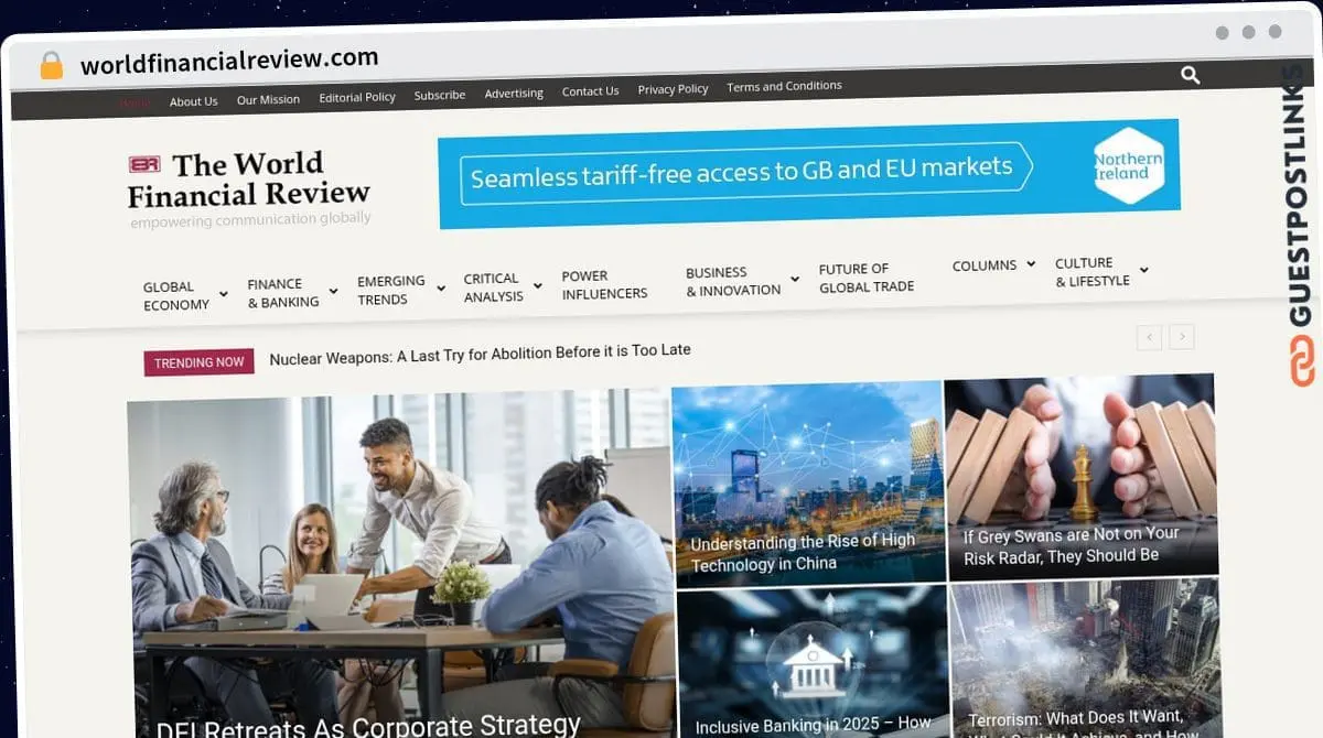 Publish Guest Post on worldfinancialreview.com