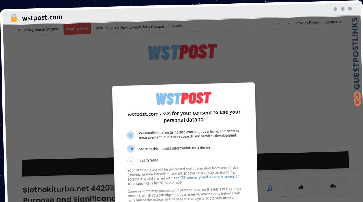 Publish Guest Post on wstpost.com