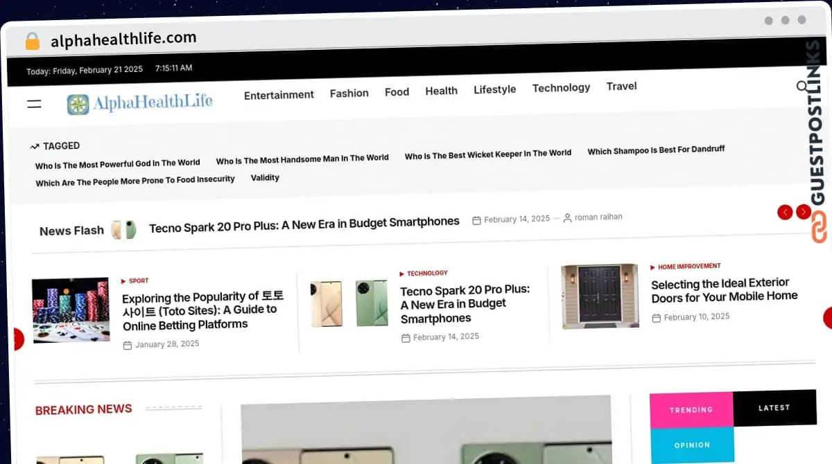 Publish Guest Post on alphahealthlife.com