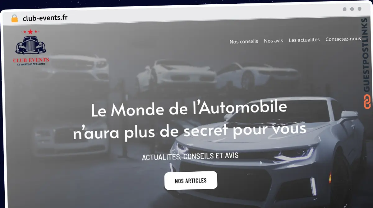 Publish Guest Post on club-events.fr