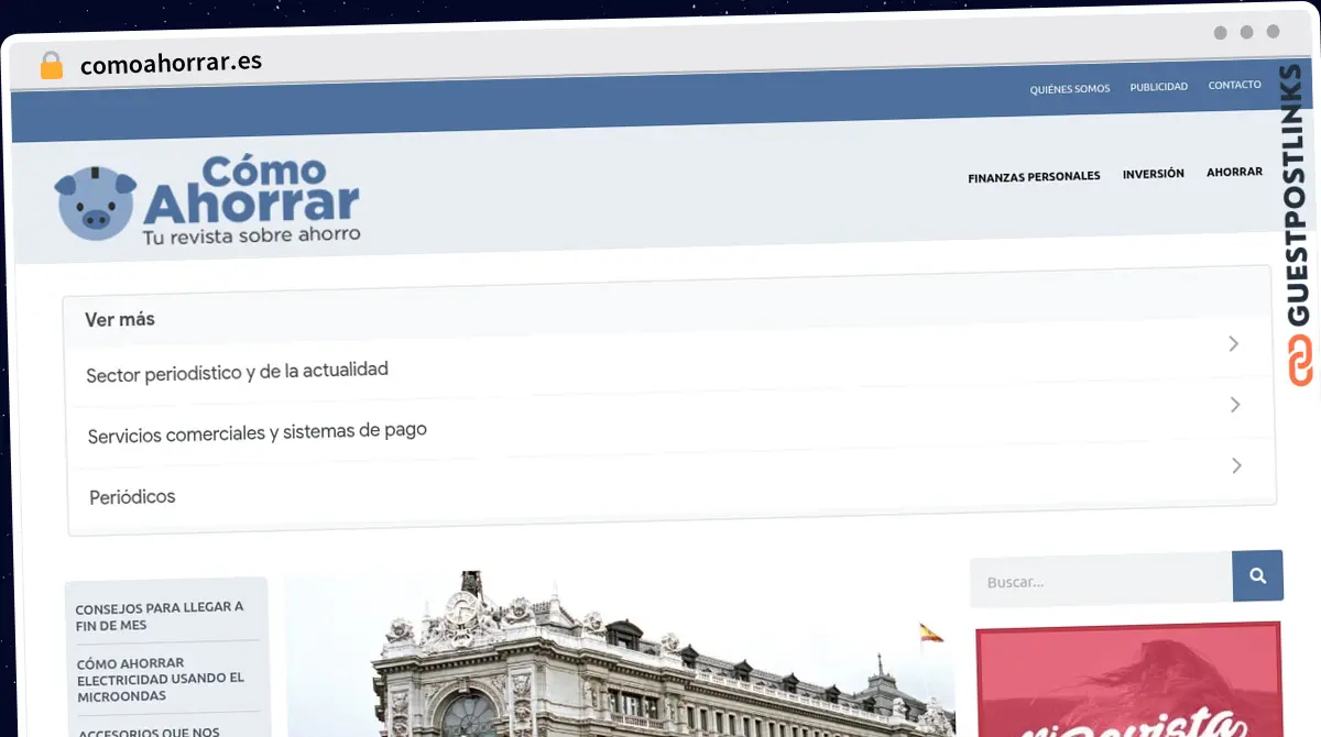 Publish Guest Post on comoahorrar.es