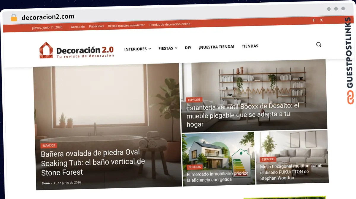 Publish Guest Post on decoracion2.com