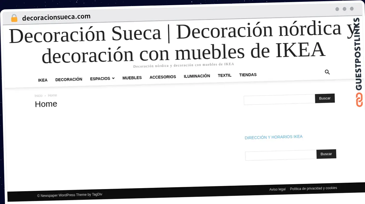 Publish Guest Post on decoracionsueca.com