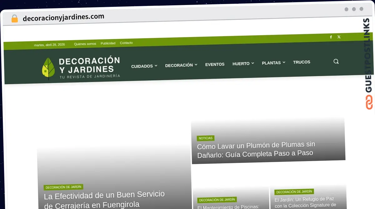 Publish Guest Post on decoracionyjardines.com