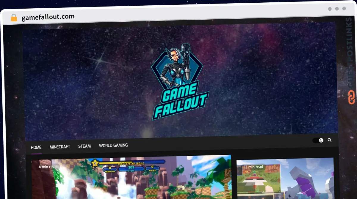 Publish Guest Post on gamefallout.com