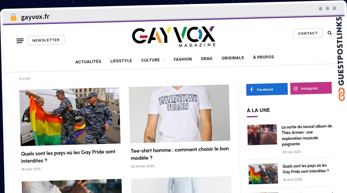 Publish Guest Post on gayvox.fr