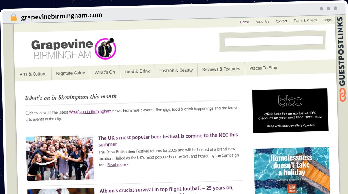 Publish Guest Post on grapevinebirmingham.com