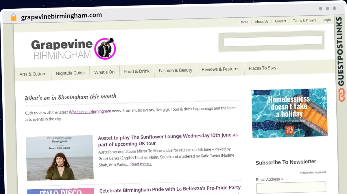 Publish Guest Post on grapevinebirmingham.com