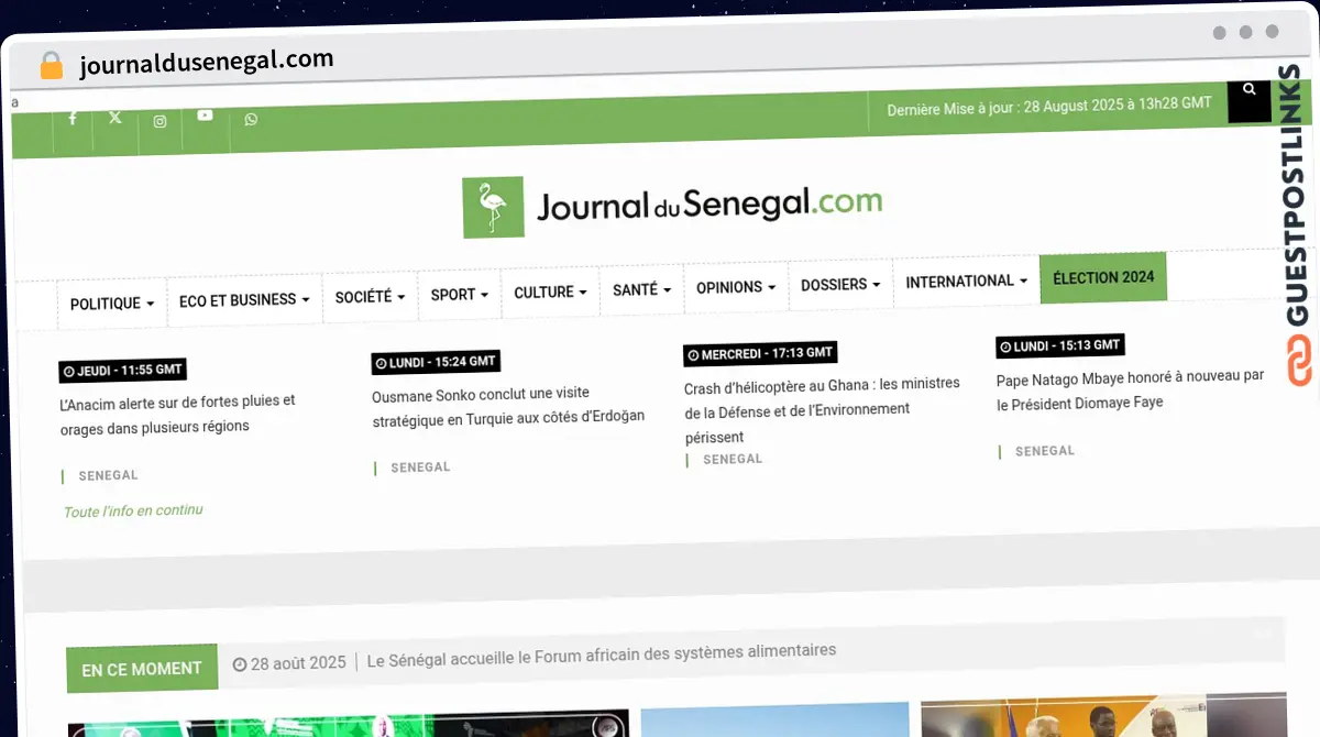 Publish Guest Post on journaldusenegal.com