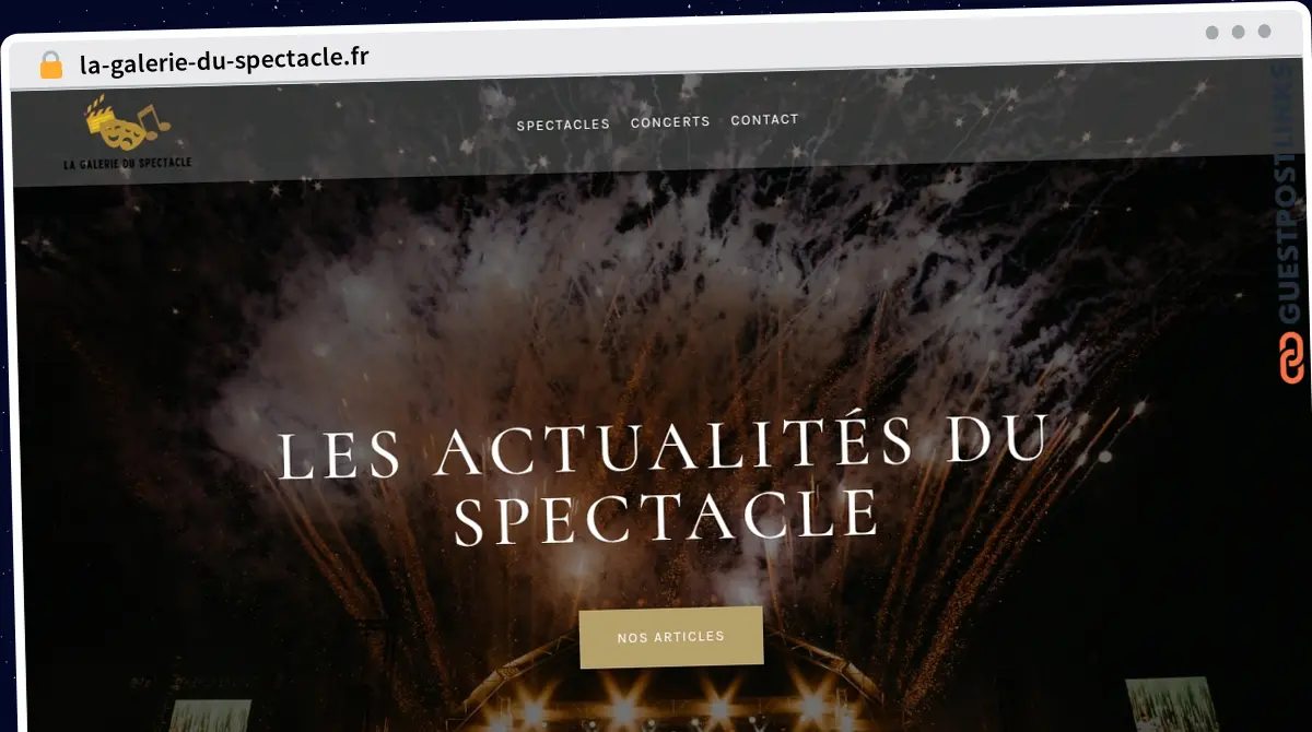 Publish Guest Post on la-galerie-du-spectacle.fr
