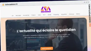 Publish Guest Post on laforcedelart.fr