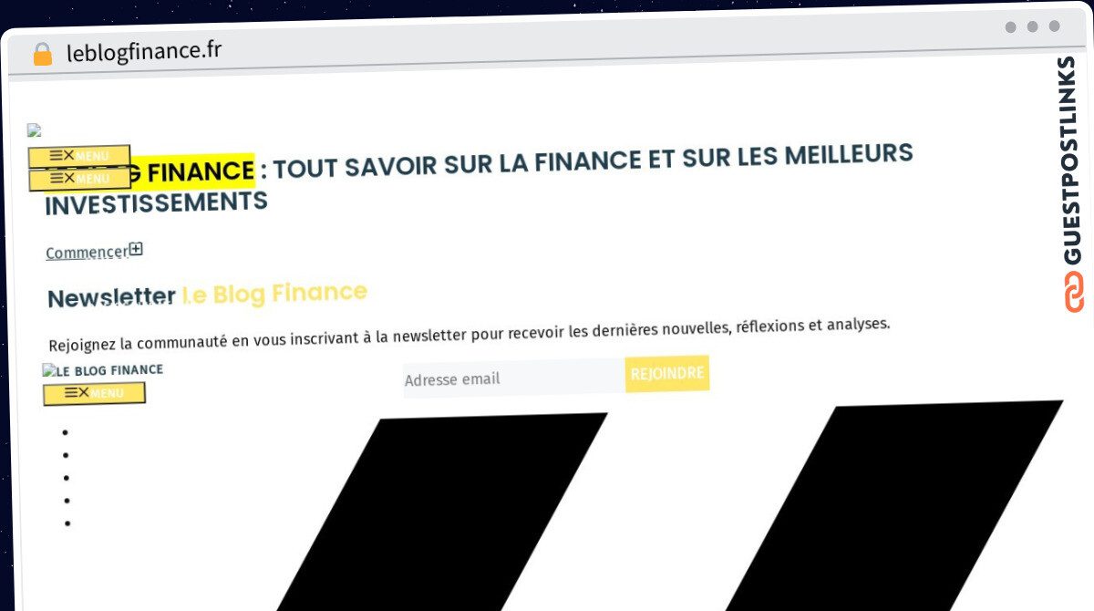Publish Guest Post on leblogfinance.fr