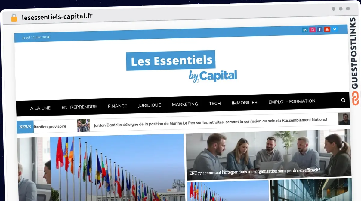 Publish Guest Post on lesessentiels-capital.fr