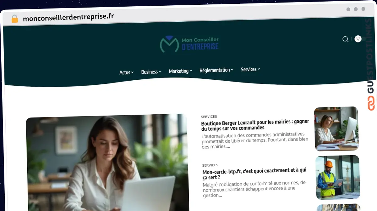 Publish Guest Post on monconseillerdentreprise.fr