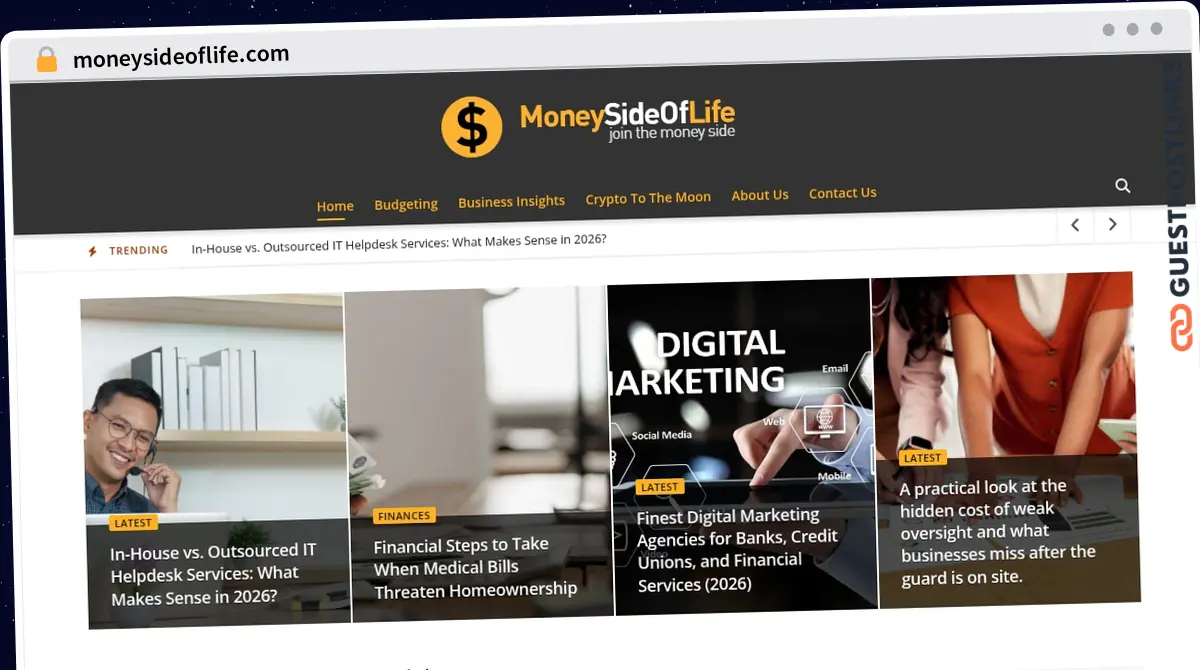 Publish Guest Post on moneysideoflife.com