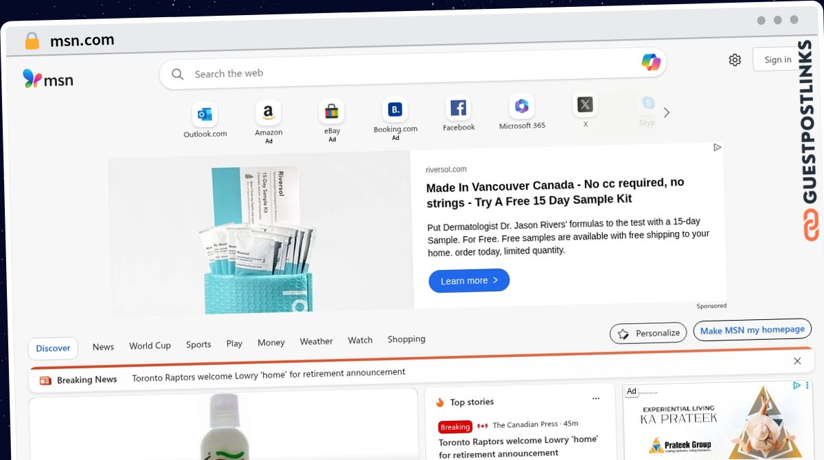 Publish Guest Post on msn.com